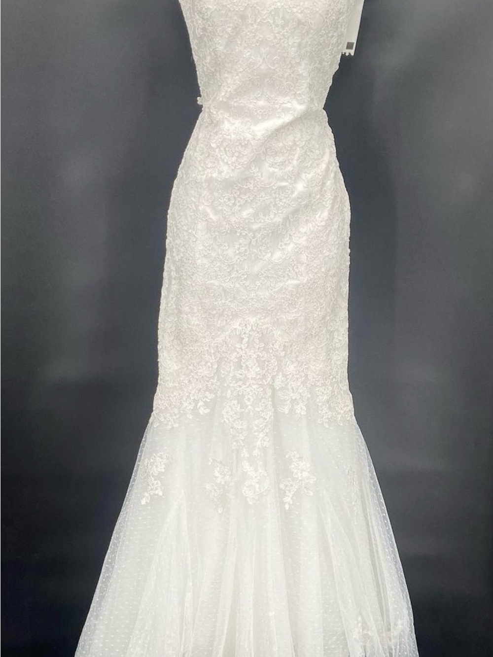 May Queen Ivory and Gold Bridal Label Satin Dress